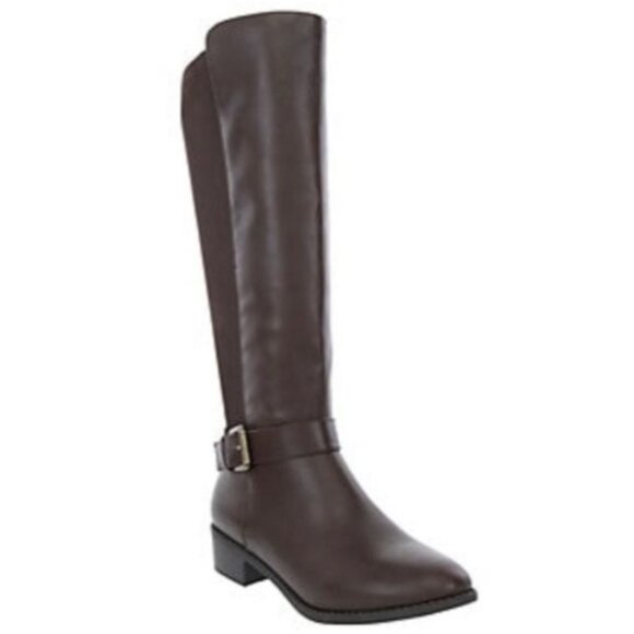 Rampage Women's Ram-Ivey Tall Riding Faux Leather Boots Dark Brown Size 6.5M - Picture 3 of 9